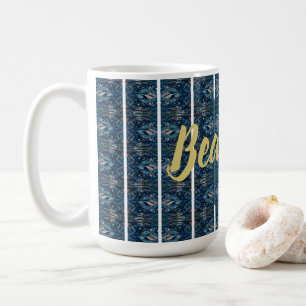 Blauer Streifen Schöne Tasse von Poet Adiela Akoo