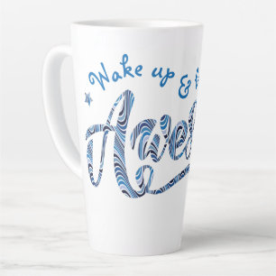 Blauer Streifen "Weck up & be Phantastisch" Motivi Milchtasse