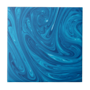 Blauer Strudel-Marmor Fliese