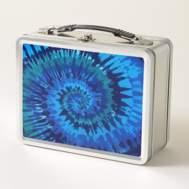 Blauer Strudel Metall Brotdose (Vorderseite)