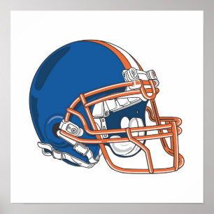 Blauer Sturzhelm Poster