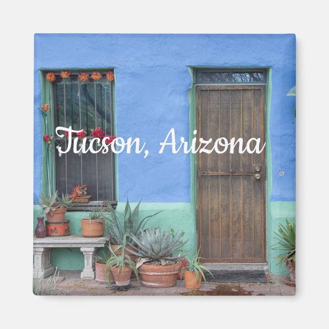 Blauer Südwesten Zuhause Tucson, Arizona Magnet (Vorne)