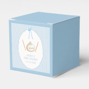Blauer Süßer Jungen-Bogen Asiatische Klößchen-Baby Geschenkschachtel