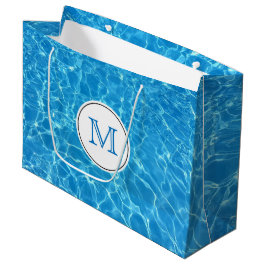 Blauer Swim Team Pool Blue Water Monogram Große Geschenktüte