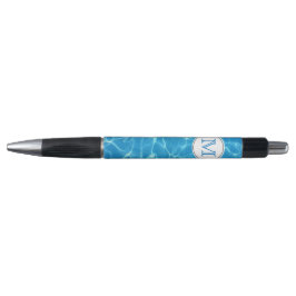 Blauer Swim Team Pool Blue Water Monogram Kugelschreiber