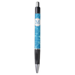 Blauer Swim Team Pool Blue Water Monogram Kugelschreiber