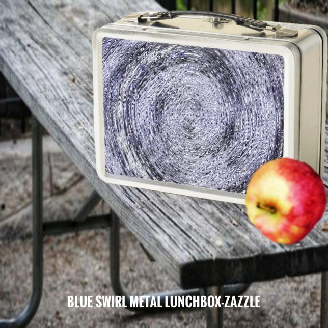 Blauer Swirl Metall Brotdose (Von Creator hochgeladen)