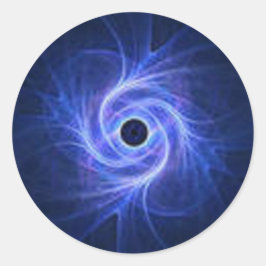 Blauer Swirl Runder Aufkleber