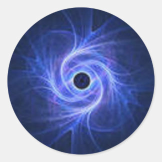 Blauer Swirl Runder Aufkleber