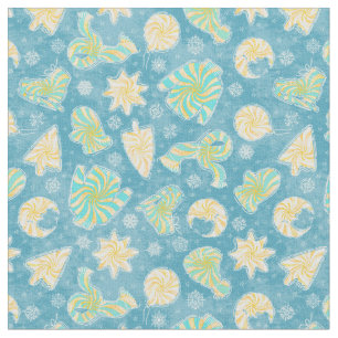 Blauer Swirl Winterstoff Stoff