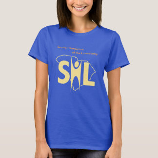 Blauer T - Shirt das SHL der Frauen mit URL