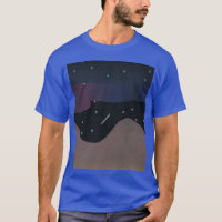 Blauer T - Shirt mit Nachtleben
