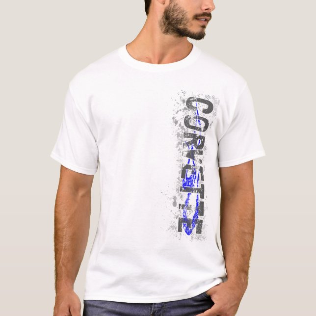 Blauer T - Shirt v2 Korvette Vert (Vorderseite)