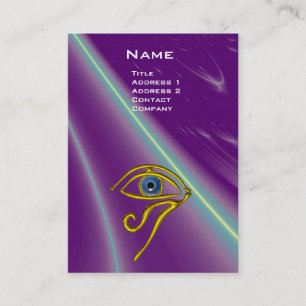 BLAUER TALISMAN, GOLD HORUS AUGEN Lila Violett grü Visitenkarte