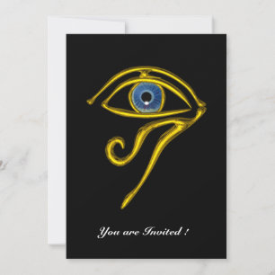 BLAUER TALISMAN, schwarz Einladung