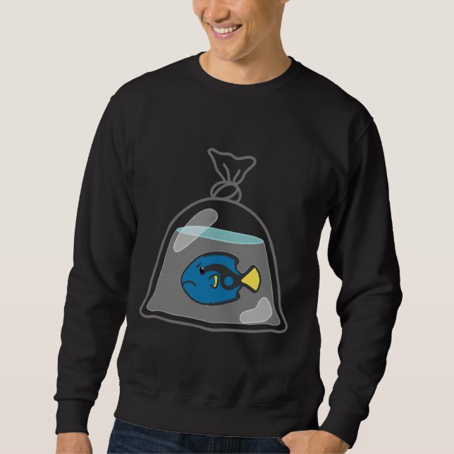 Blauer Tang Fisch Sweatshirt (Vorderseite)