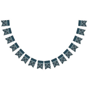 Blauer Tartan-Banner Wimpelkette