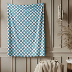 Blauer Tartan-Blanket für rustikale Innenräume Fleecedecke