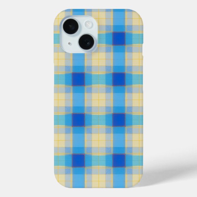 Blauer Tartan Karo Frische Kariert Case-Mate iPhone Hülle (Rückseite)