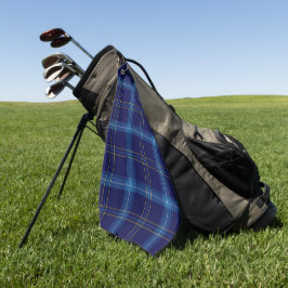 Blauer Tartan Muster Golfer's Totuch Golfhandtuch