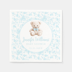 Blauer Teddybär Baby Boy Duschpapier Serviette