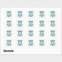 Blauer Teddybär Babydusche