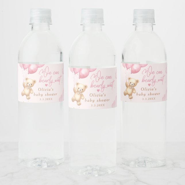 Blauer Teddybär Dusche wir können warten (Flaschen)