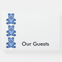 Blauer Teddybär Gästebuch