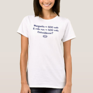Blauer Text: Margarita = 500 Kalorien = T-Shirt