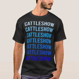 Blauer Text Rind Kuh anzeigen anzeigen T-Shirt