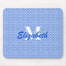 Blauer Texturmousepad mit Monogramm Mousepad