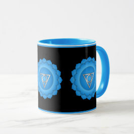 Blauer Throat Chakra Symbol Achtung und Heilung Tasse