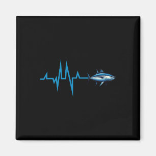 Blauer Thun Herzschlag Ekg Pulseline Tiefseefisch Magnet