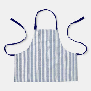 Blauer Ticking Strip Kids Schürze