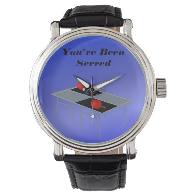 Blauer Tischtennis, Armbanduhr (Vorderseite)
