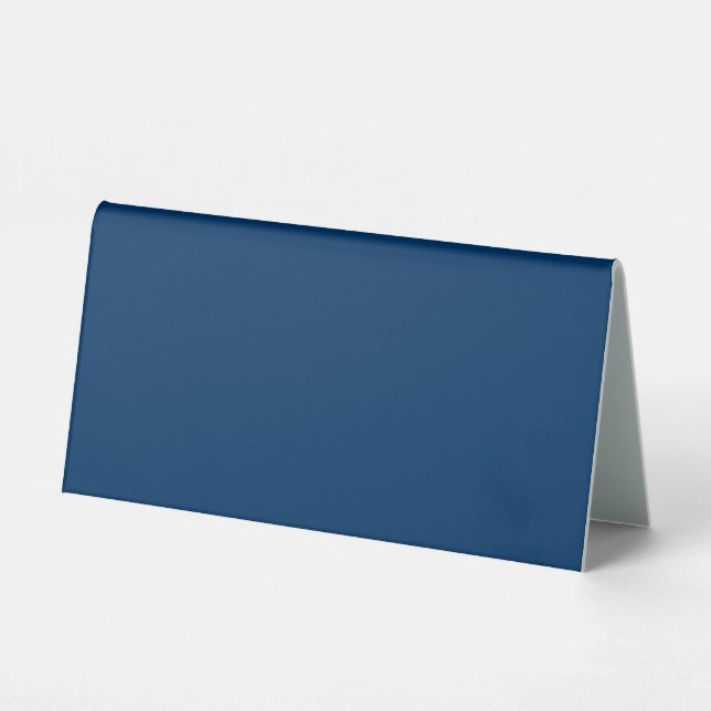 Blauer Tischzettel Tischaufsteller (Vorderseite)