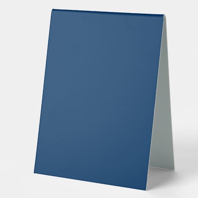 Blauer Tischzettel Tischaufsteller (Vorderseite)