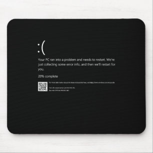 Blauer Todesschirm Es Geek Halloween-Party Diy C Mousepad