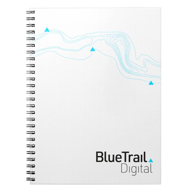 Blauer Trail Digital Spiralblock Notizblock (Vorderseite)