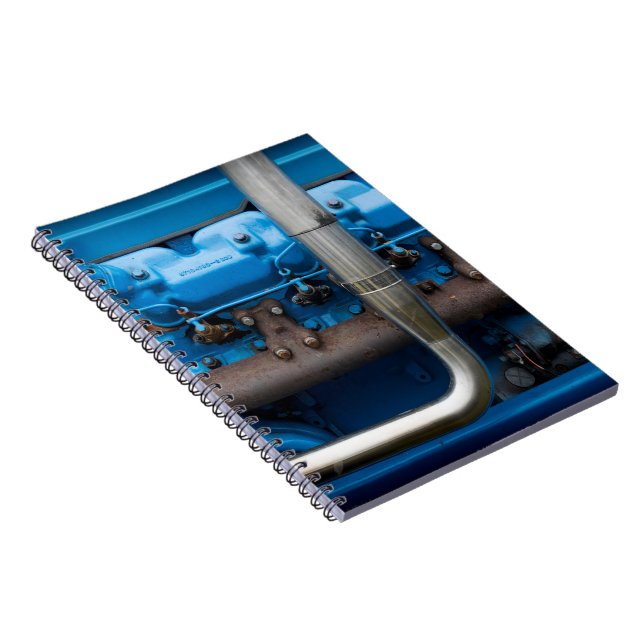 Blauer Traktormotor Notizblock (Rechte Seite)