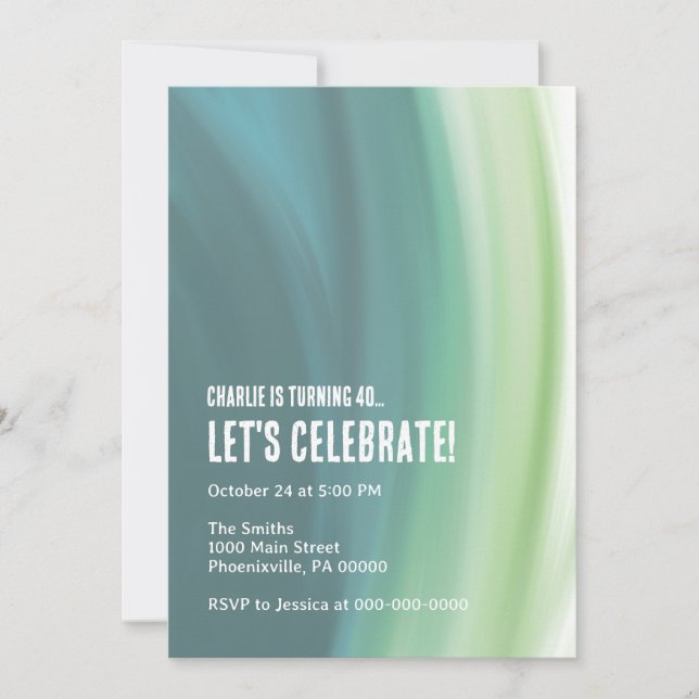 Blauer Traum Einladung (Vorderseite)