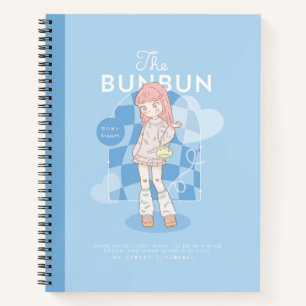 Blauer Traum Rosa  Notizbuch