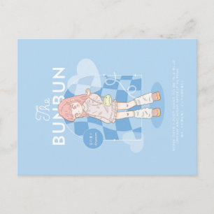 Blauer Traum rosa  Postkarte