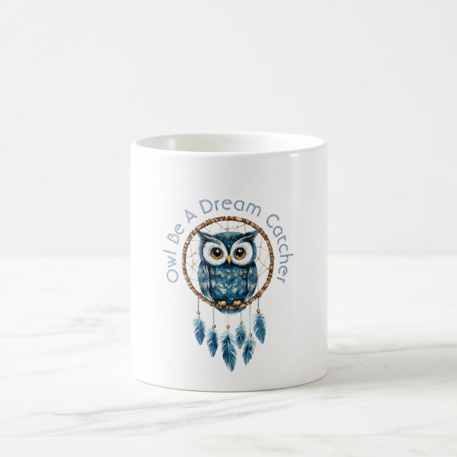 Blauer Traumfänger Kaffeetasse (Mittel)