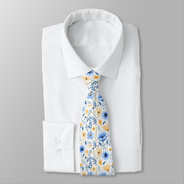 Blauer Trauzeugen Groom Wedding Krawatte (Gebunden)