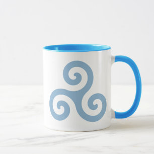 Blauer Triskelion Tasse