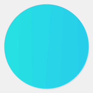 Blauer türkisfarbiger Farbverlauf Blauer Vorlagena Runder Aufkleber