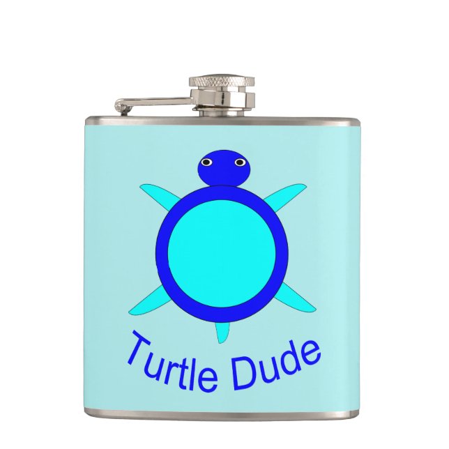 Blauer Typ Flask Flachmann (Vorderseite)