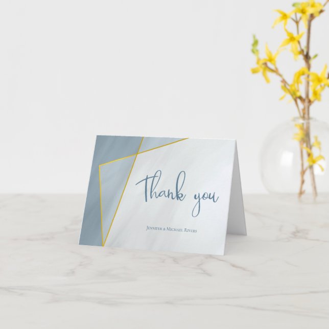 Blauer Typografie-Hochzeit oder zu jedem Anlass Karte (Gelbe Blume)