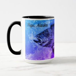 Blauer u. lila Meer-Baß, Seward, Alaska - Tasse